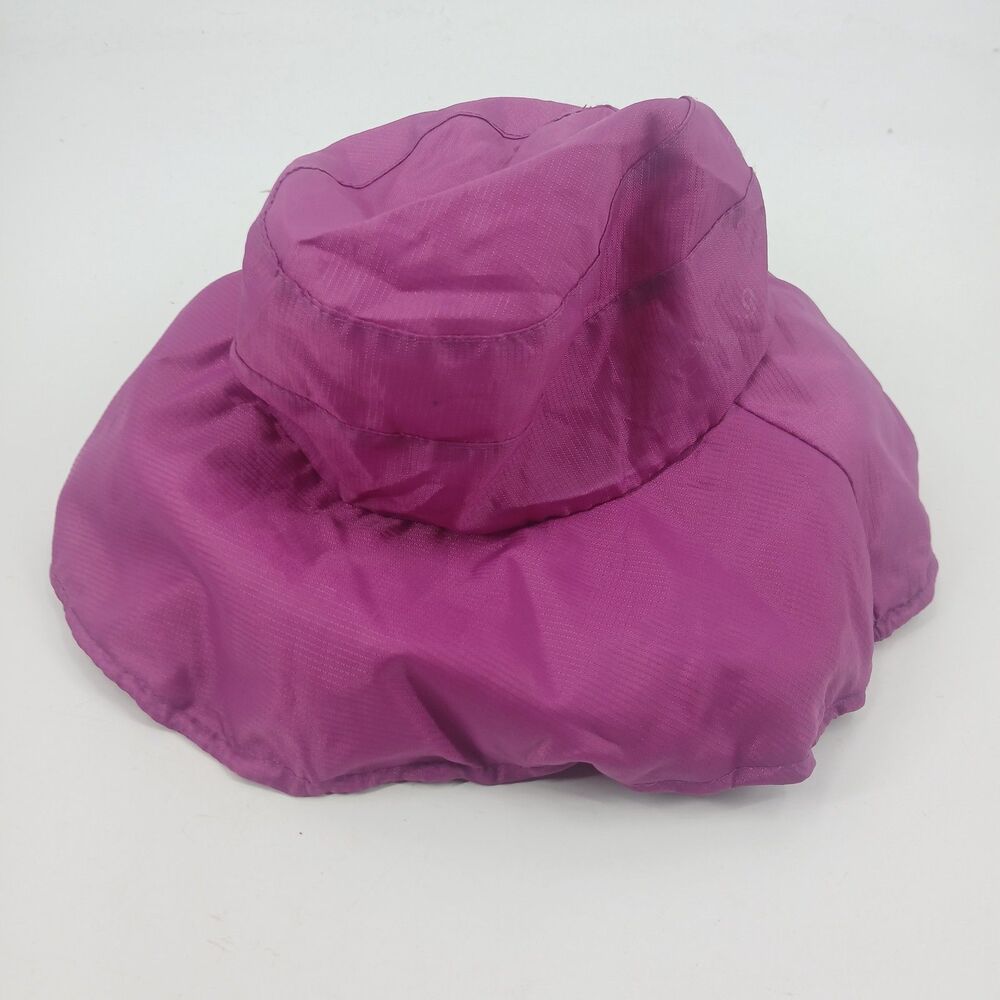 Womens Packable Crushable Magenta Purple Bucket Sun Hat Travel summer